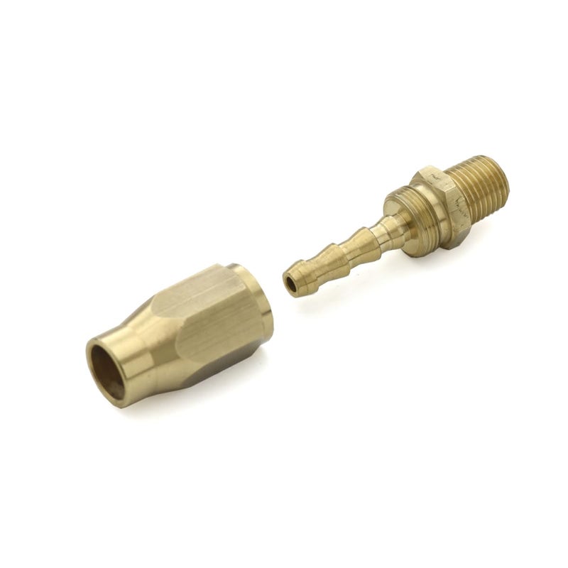 BluBird Fast Fix - 3/8" Air Hose Assembly Repair Fitting - w/ 1/4" MNPT Fixed - FFFX38 - Image 1